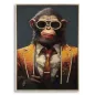 MALOWANY OBRAZ NA PŁÓTNIE Lakierowany MONKY z RAMĄ 52,5x2,8x72,5 cm